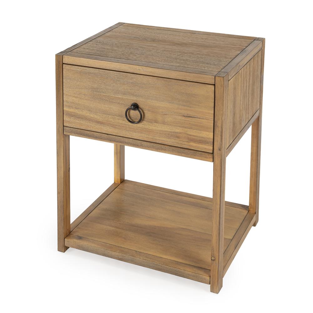 Company Lark Natural Wood End Table, Light Brown. Picture 1
