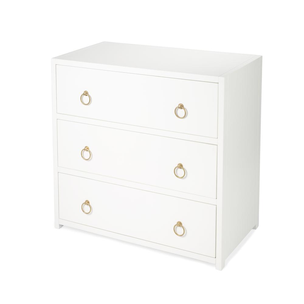 Company Lark 3 Drawer Dresser, White. Picture 1