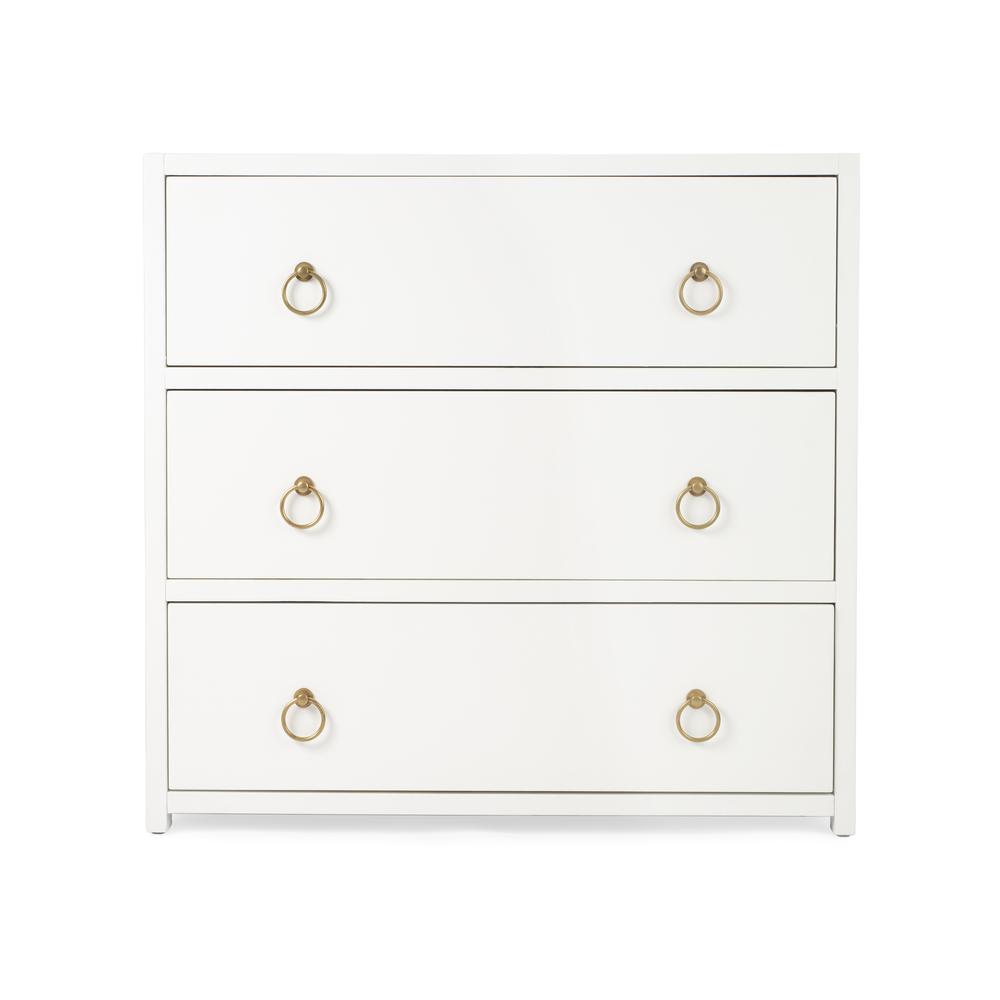 Company Lark 3 Drawer Dresser, White. Picture 4