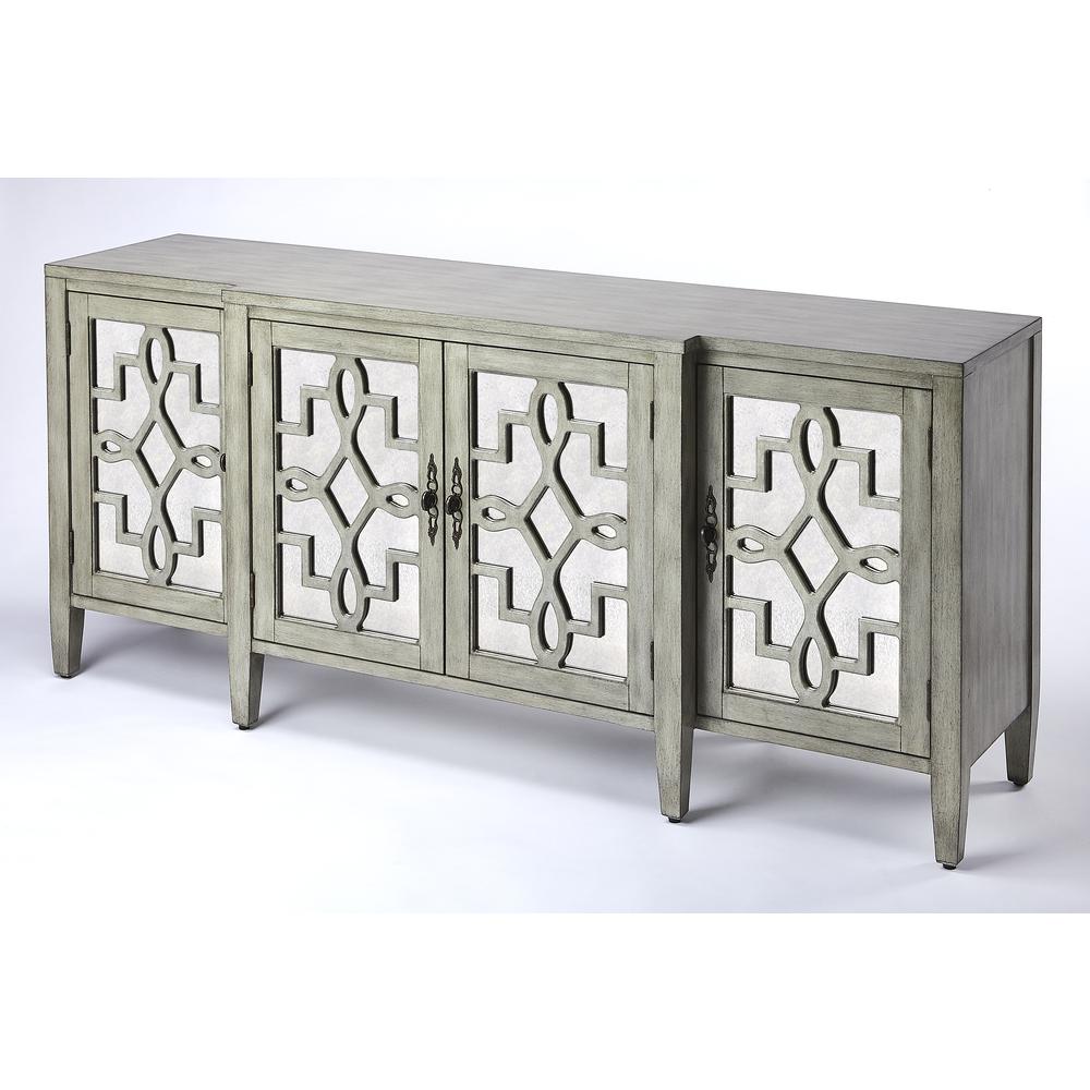 Company Giovanna  Mirrored 71.75" Sideboard, Green. Picture 1
