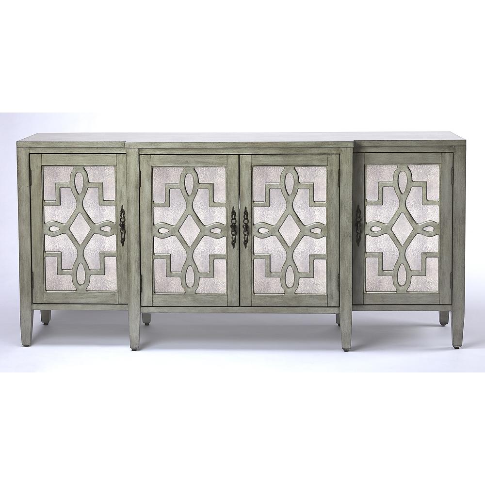 Company Giovanna  Mirrored 71.75" Sideboard, Green. Picture 6