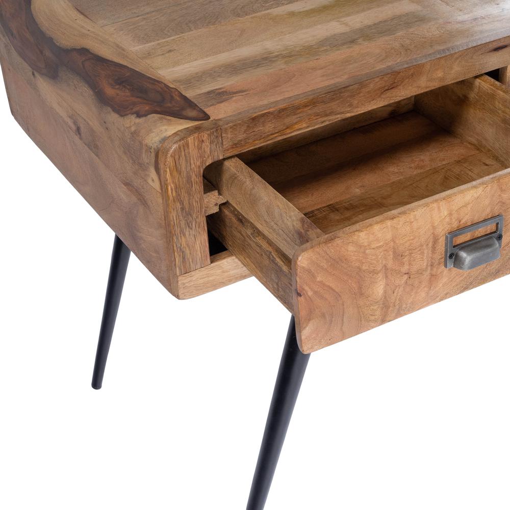 Butler Anuri Natural Wood & Metal Desk. Picture 6