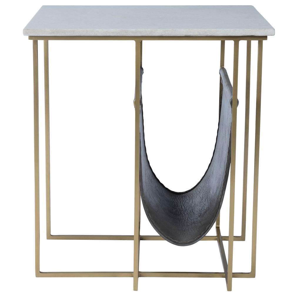 Modern Marble and Leather Magazine Table, Belen Kox. Picture 1