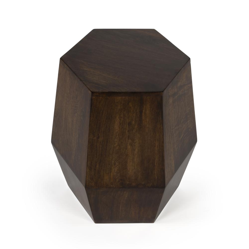 Company Gulchatai Wood Finish Side Table, Dark Brown. Picture 2