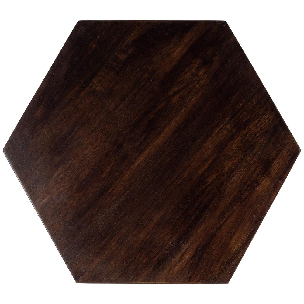 Company Gulchatai Wood Finish Side Table, Dark Brown. Picture 3
