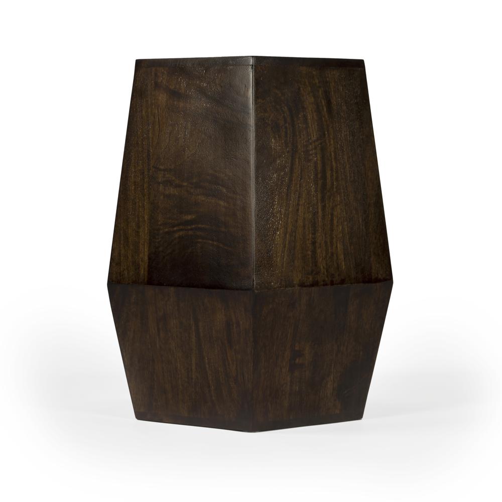 Company Gulchatai Wood Finish Side Table, Dark Brown. Picture 4