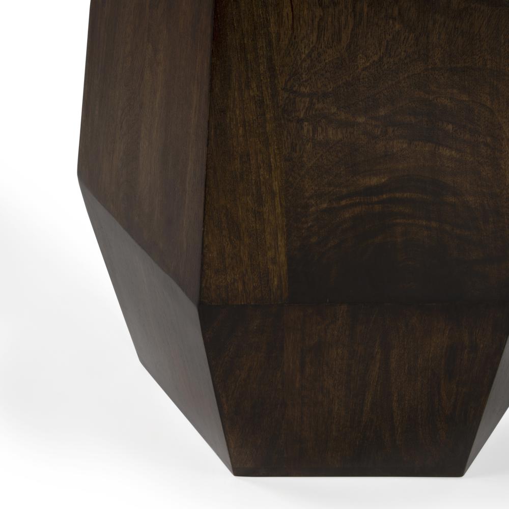 Company Gulchatai Wood Finish Side Table, Dark Brown. Picture 5