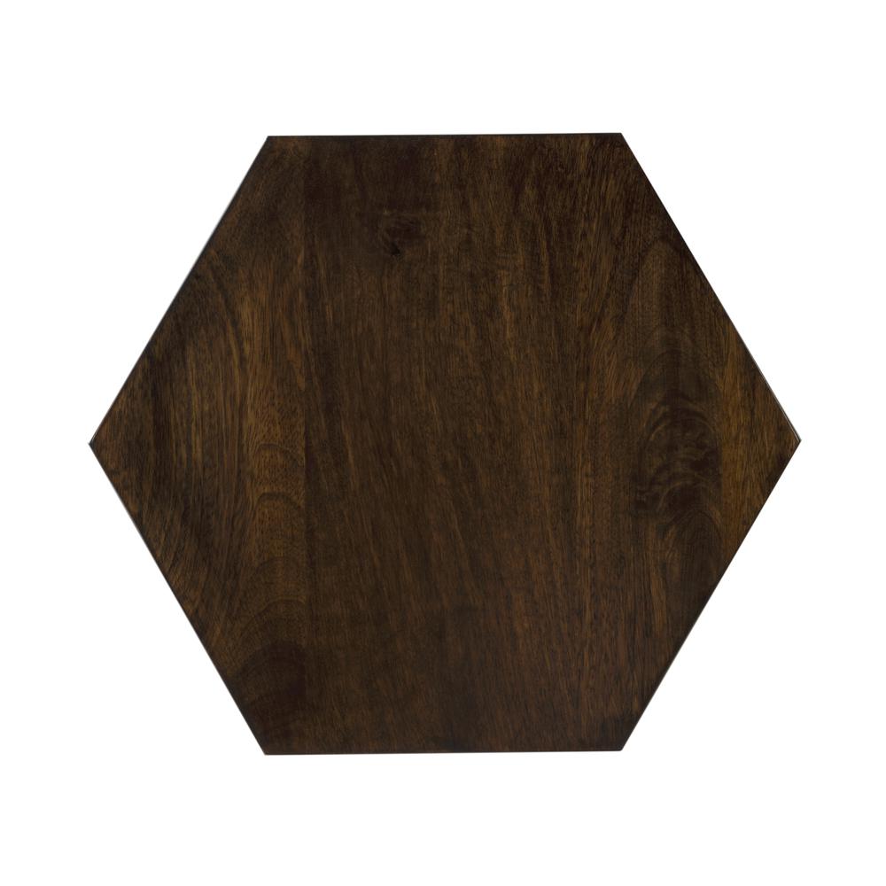 Company Gulchatai Wood Finish Side Table, Dark Brown. Picture 6