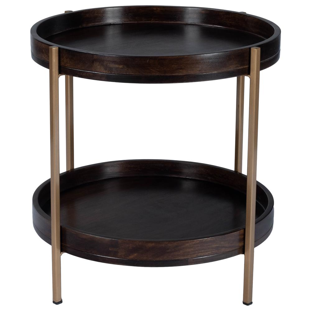 Damirra Wood & Metal Accent Table. Picture 1