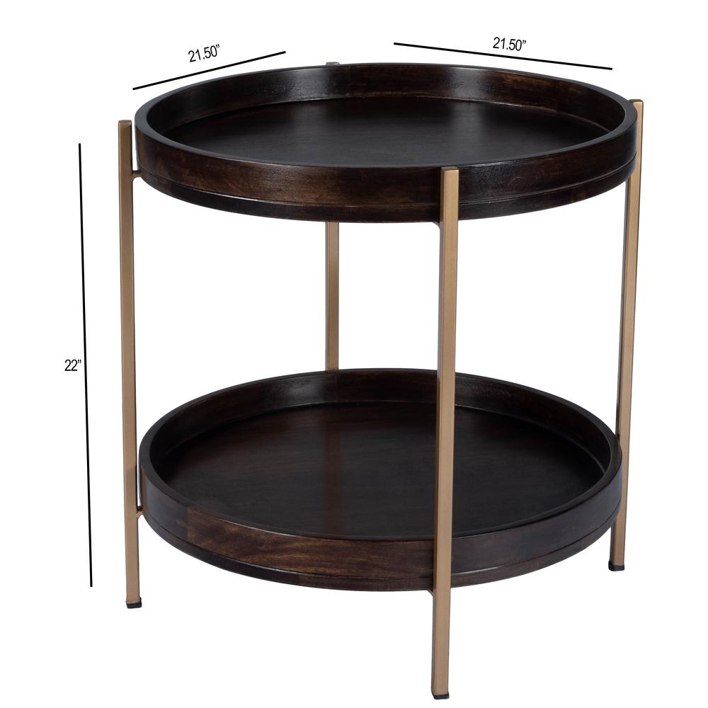 Damirra Wood & Metal Accent Table. Picture 5