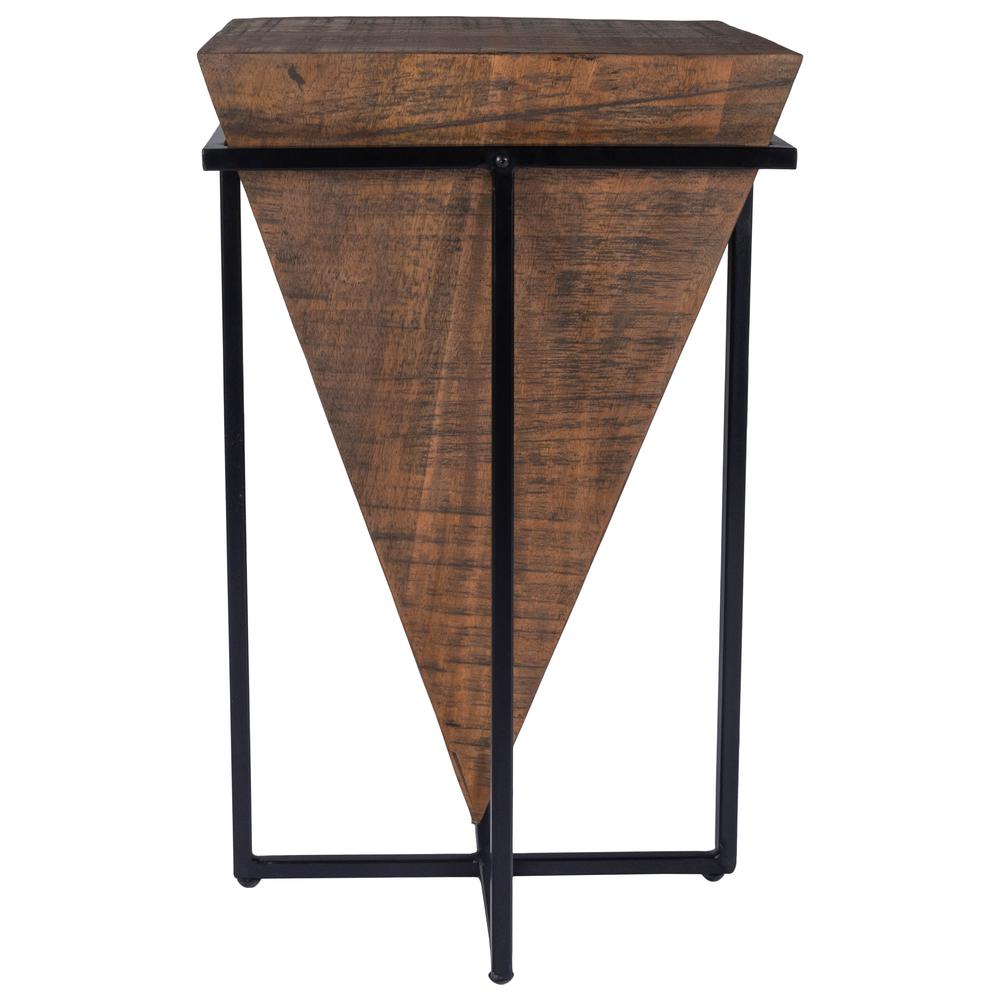 Company Gulnaria Wood & Metal Side Table, Dark Brown. Picture 2