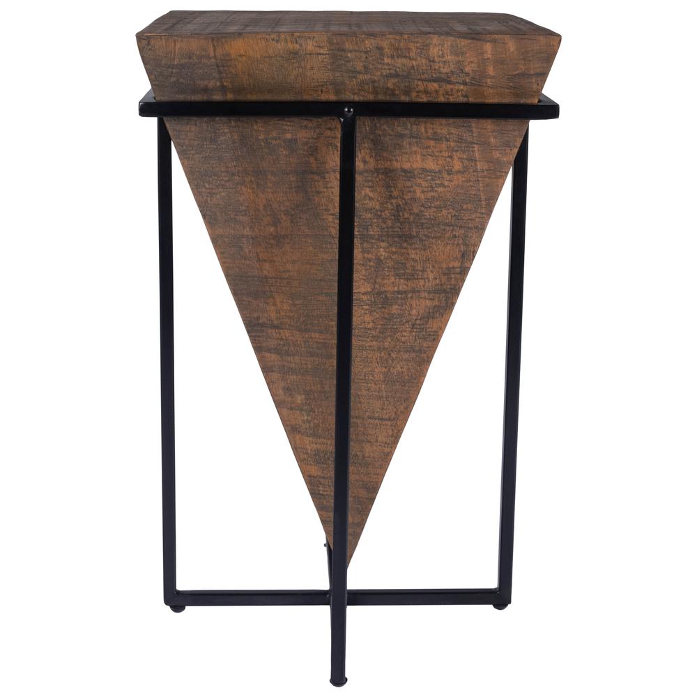 Company Gulnaria Wood & Metal Side Table, Dark Brown. Picture 3