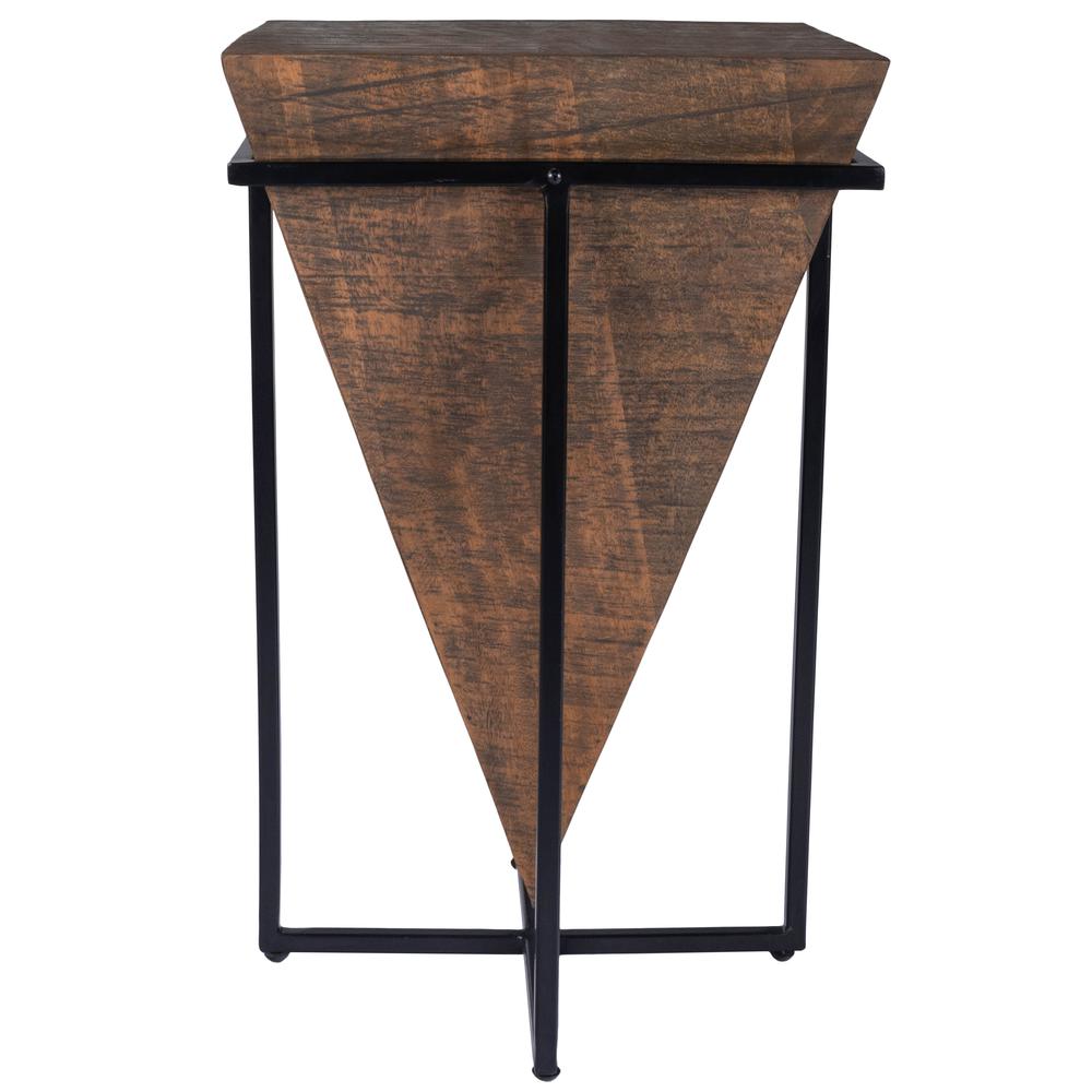 Company Gulnaria Wood & Metal Side Table, Dark Brown. Picture 4