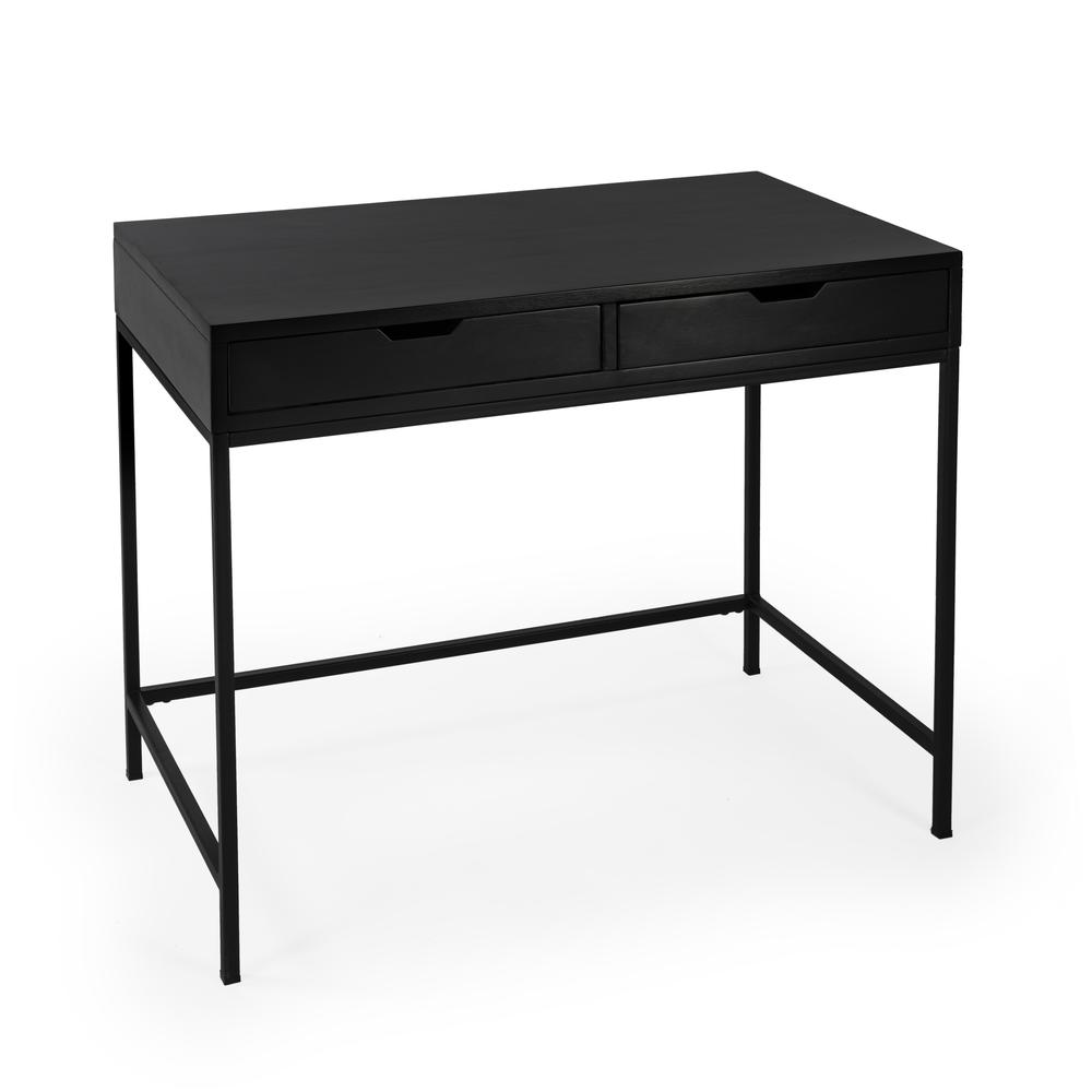 Belka Black  Desk with Drawers. The main picture.