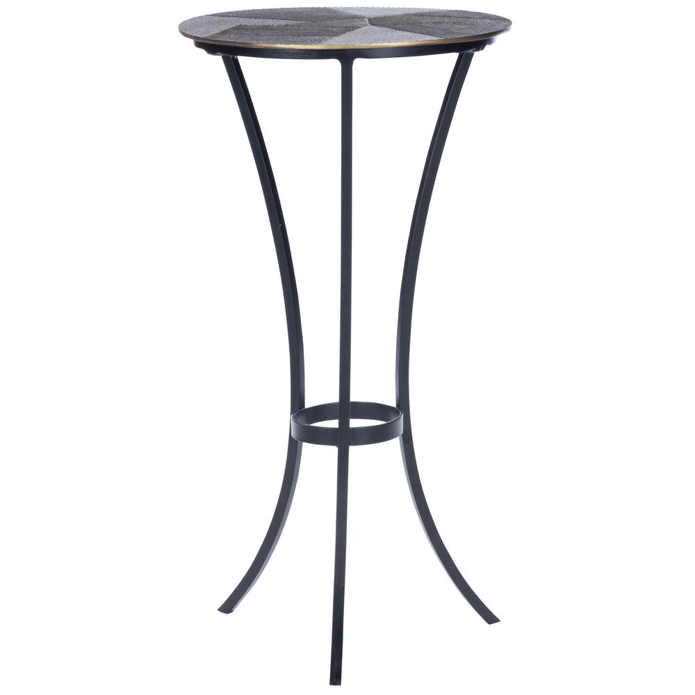 Gaston Round Metal  End Table. Picture 2