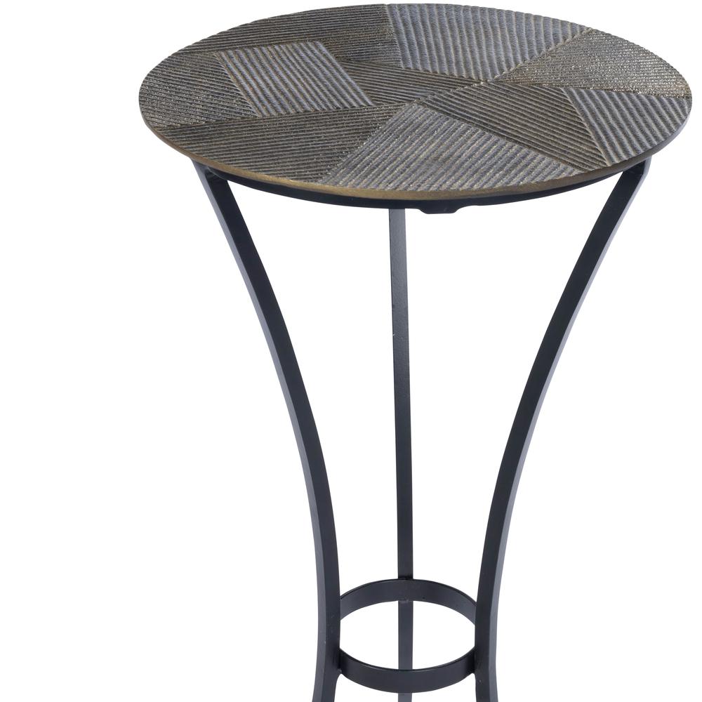 Gaston Round Metal  End Table. Picture 3