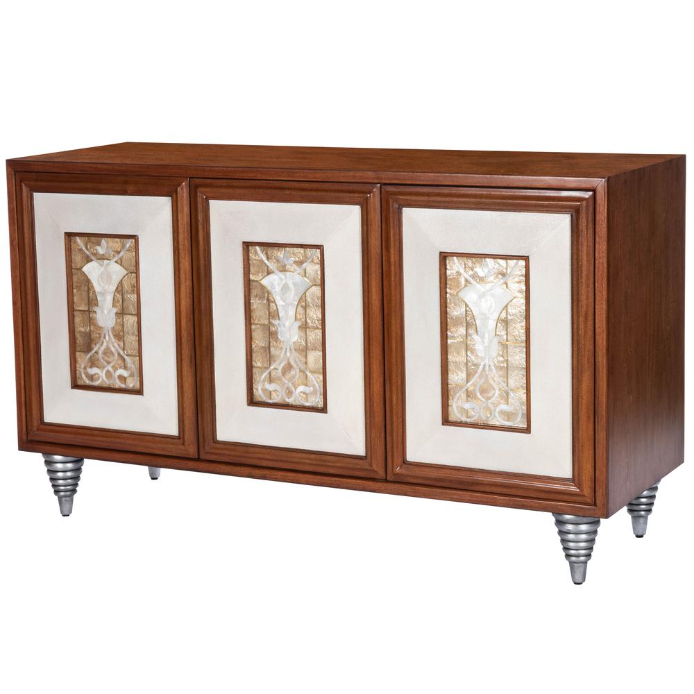 Butler Shelly Leather & Capiz Shell Inlay Sideboard. Picture 5