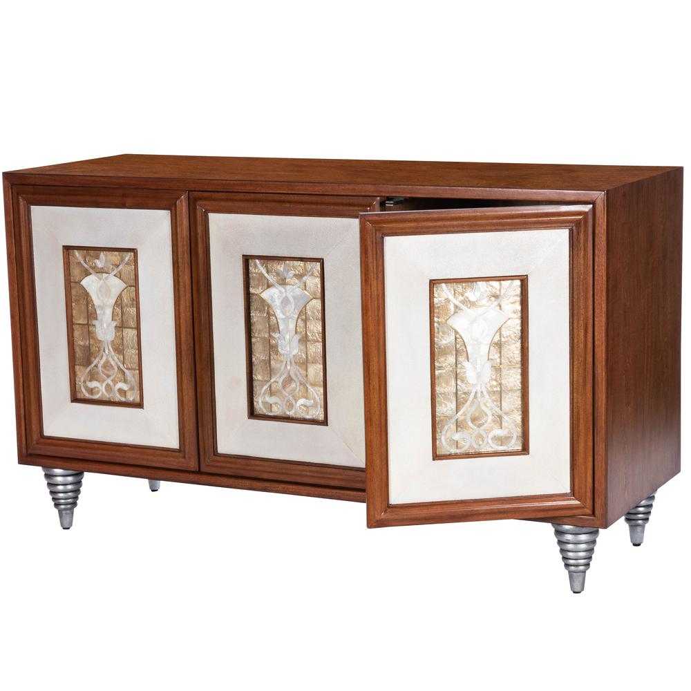 Butler Shelly Leather & Capiz Shell Inlay Sideboard. Picture 6