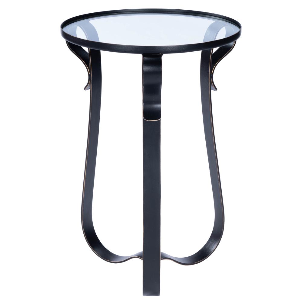 Oddrya Metal & Glass End Table. Picture 1