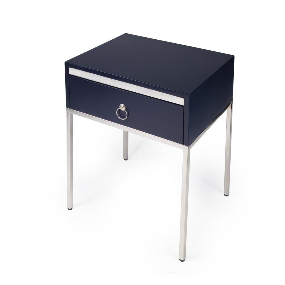 Company Monika & Silver End Table, Blue. Picture 1