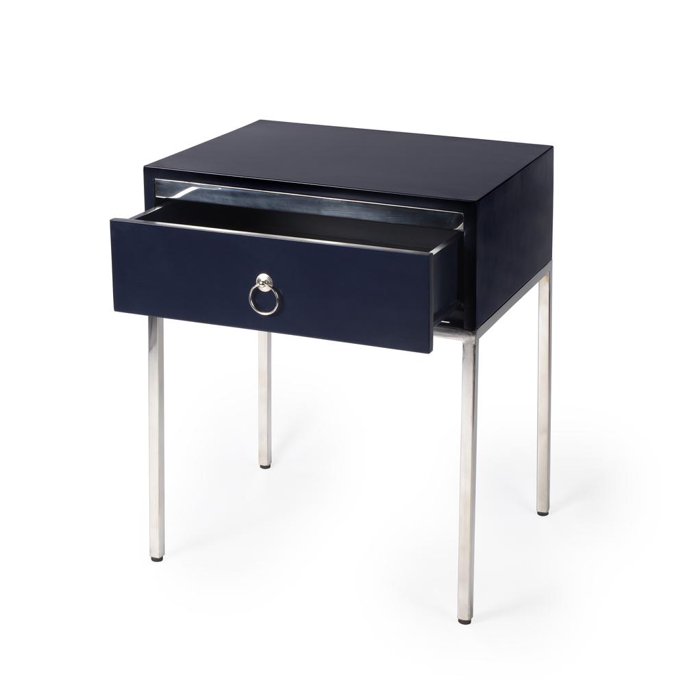 Company Monika & Silver End Table, Blue. Picture 2