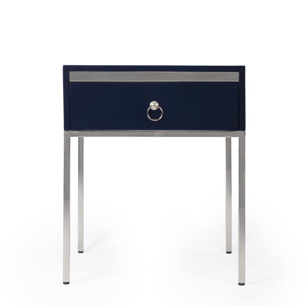 Company Monika & Silver End Table, Blue. Picture 3