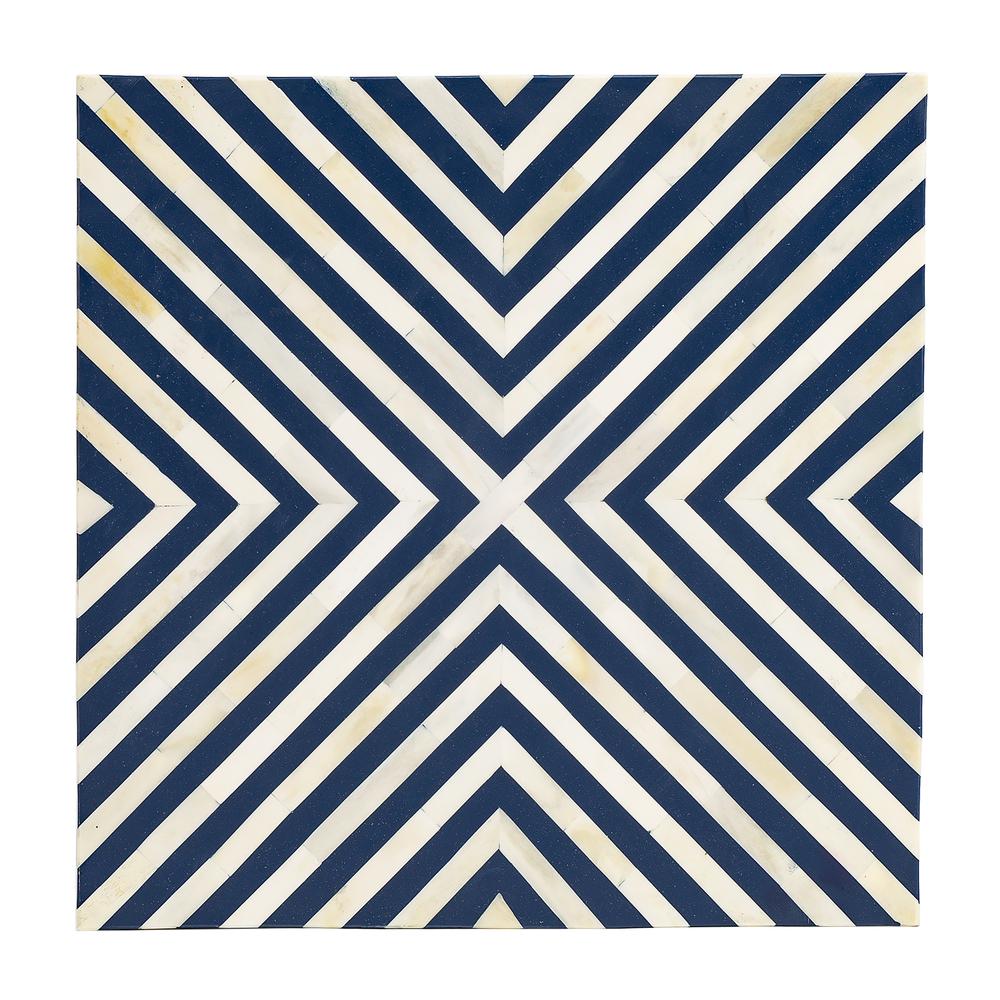 Company Anais Bone Inlay Side Table, Navy Blue and White. Picture 6