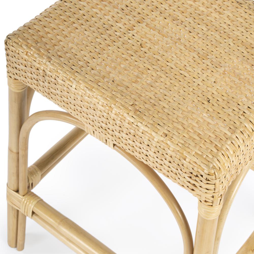 Company Robias Rectangular Rattan 24.5" Counter Stool, Natural. Picture 5