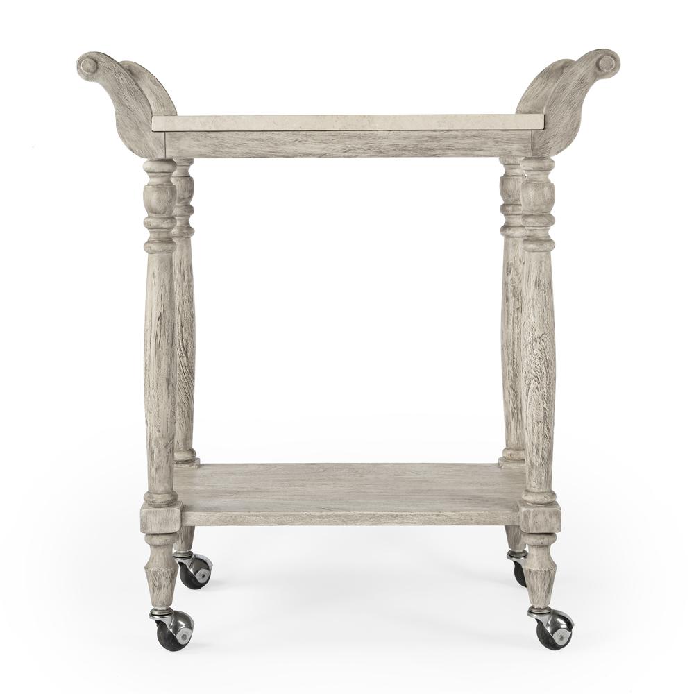 Company Danielle Marble Bar Cart, Gray. Picture 3