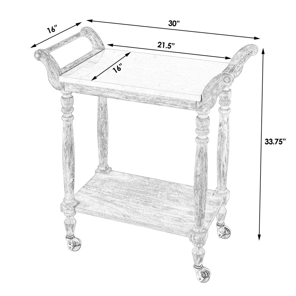 Company Danielle Marble Bar Cart, Gray. Picture 7