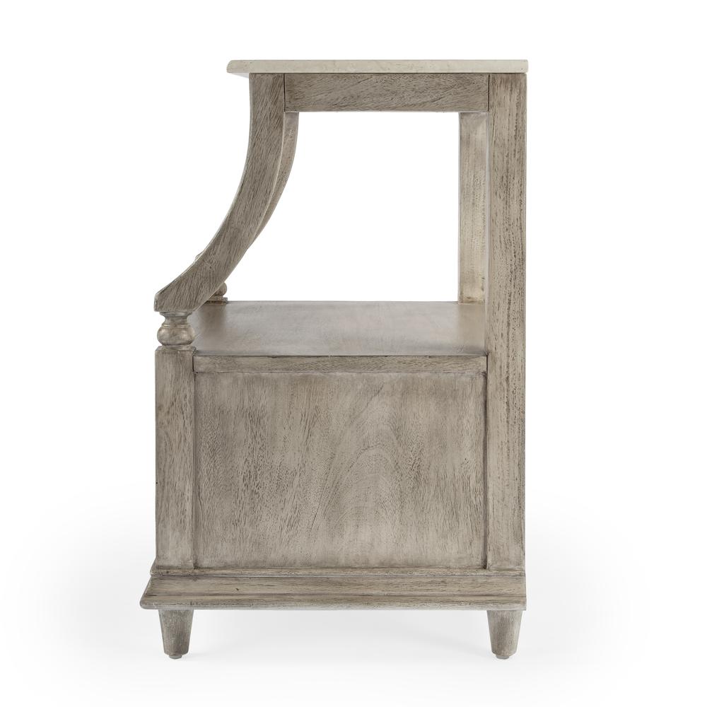 Company Mabel Marble 1 Drawer Nightstand, Gray. Picture 5