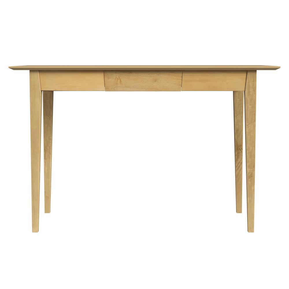 Company Caelynn 48" Natural Wood Shaker Writing Desk, Light Brown. Picture 2
