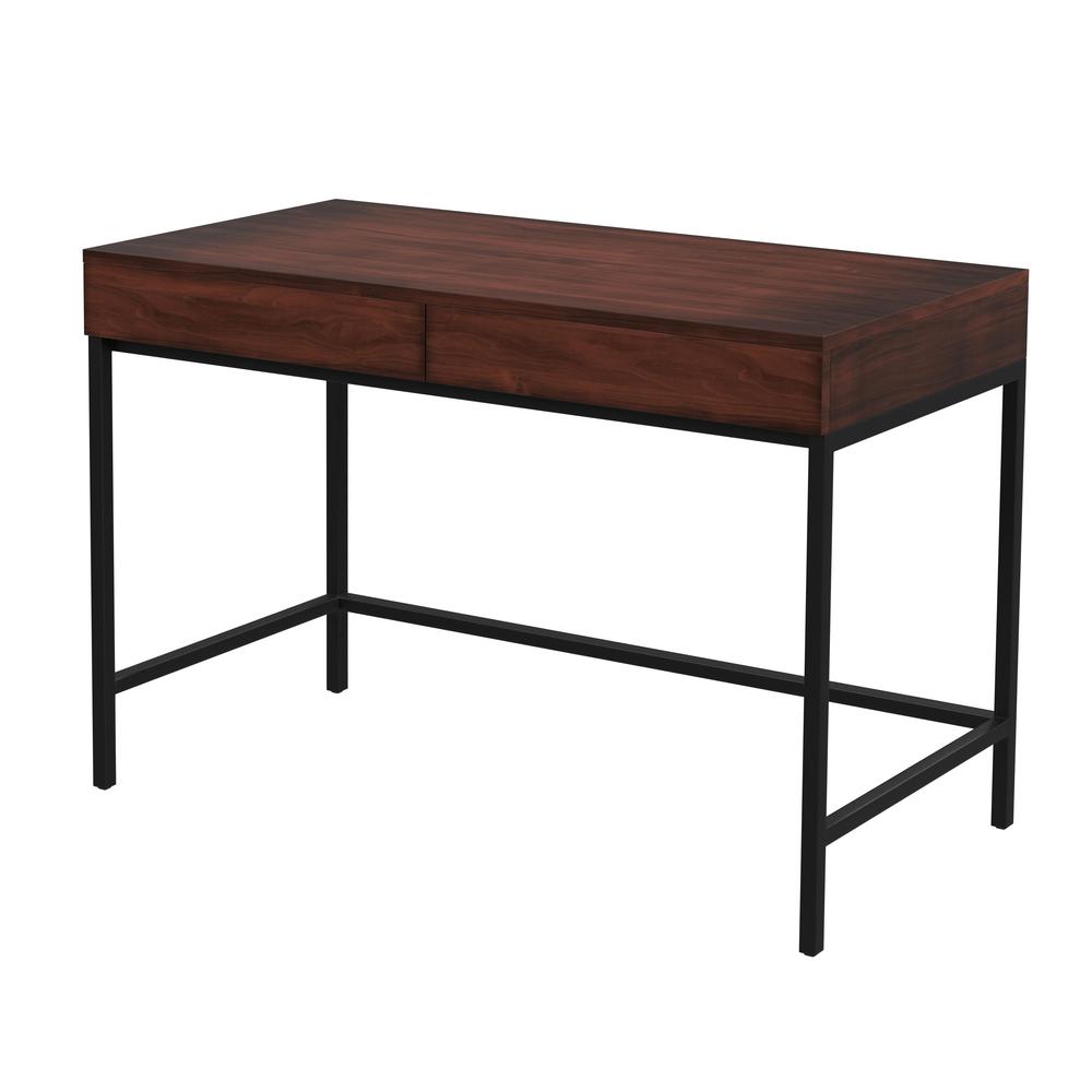 Carl 45" Wood and Metal Writing Desk. Picture 1