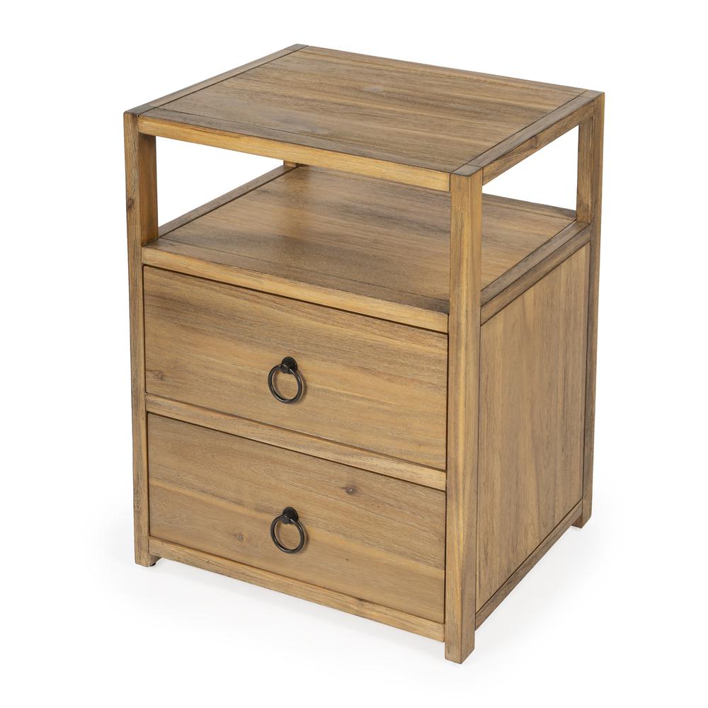 Company Lark Natural Wood Nightstand, Light Brown. Picture 1
