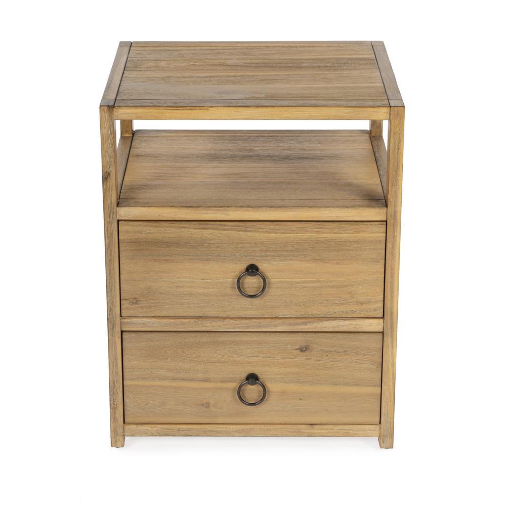 Company Lark Natural Wood Nightstand, Light Brown. Picture 3