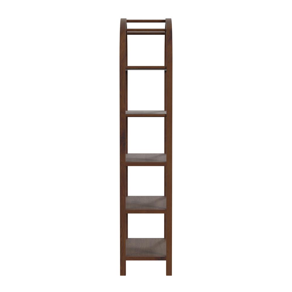 Company Hanover Arched 5 Tier  Etagere Bookcase, Medium Brown. Picture 3