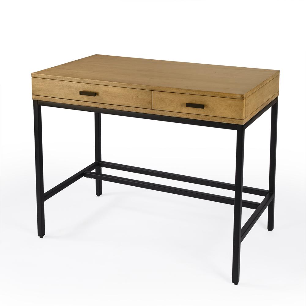 Company Hans 2-Drawer Writing Desk, Light Brown. Picture 1