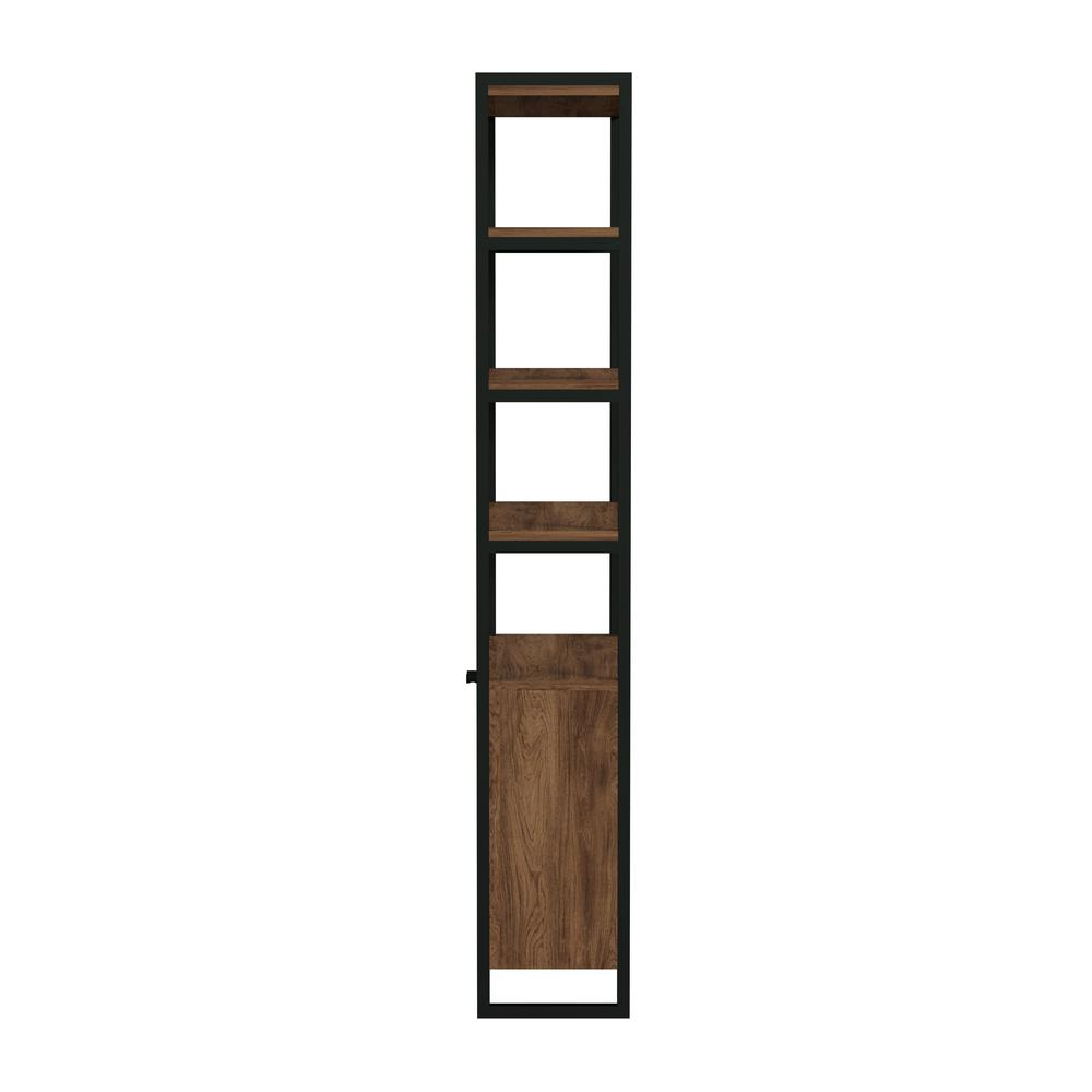 Company Drake 73" Two Door Walnut Bookcase Etagere, Medium Brown. Picture 3