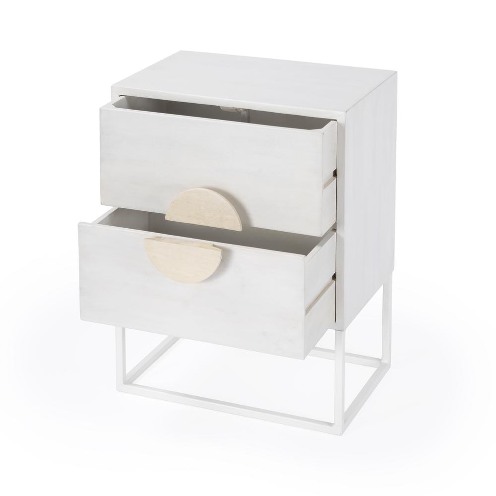 Company Lennasa 2 drawers Nightstand, White. Picture 2