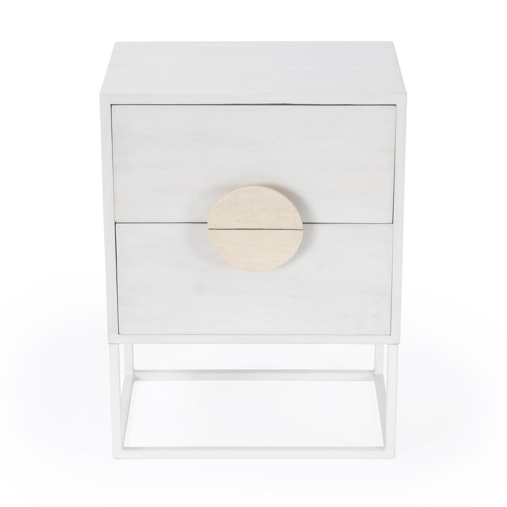 Company Lennasa 2 drawers Nightstand, White. Picture 3