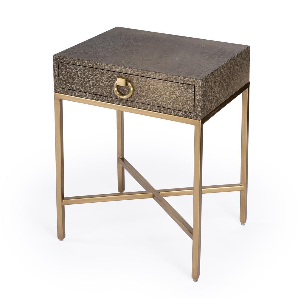 Company Sullia One Drawer End Table, Gold. Picture 1