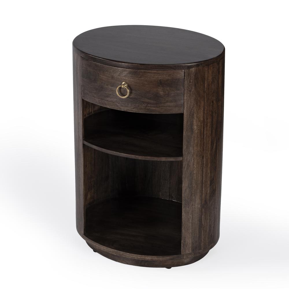 Company Carnolitta One Drawer End Table, Dark Brown. Picture 1