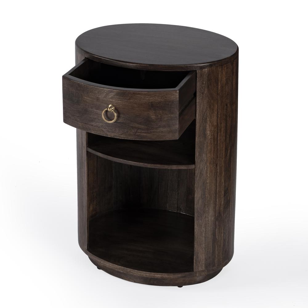 Company Carnolitta One Drawer End Table, Dark Brown. Picture 2