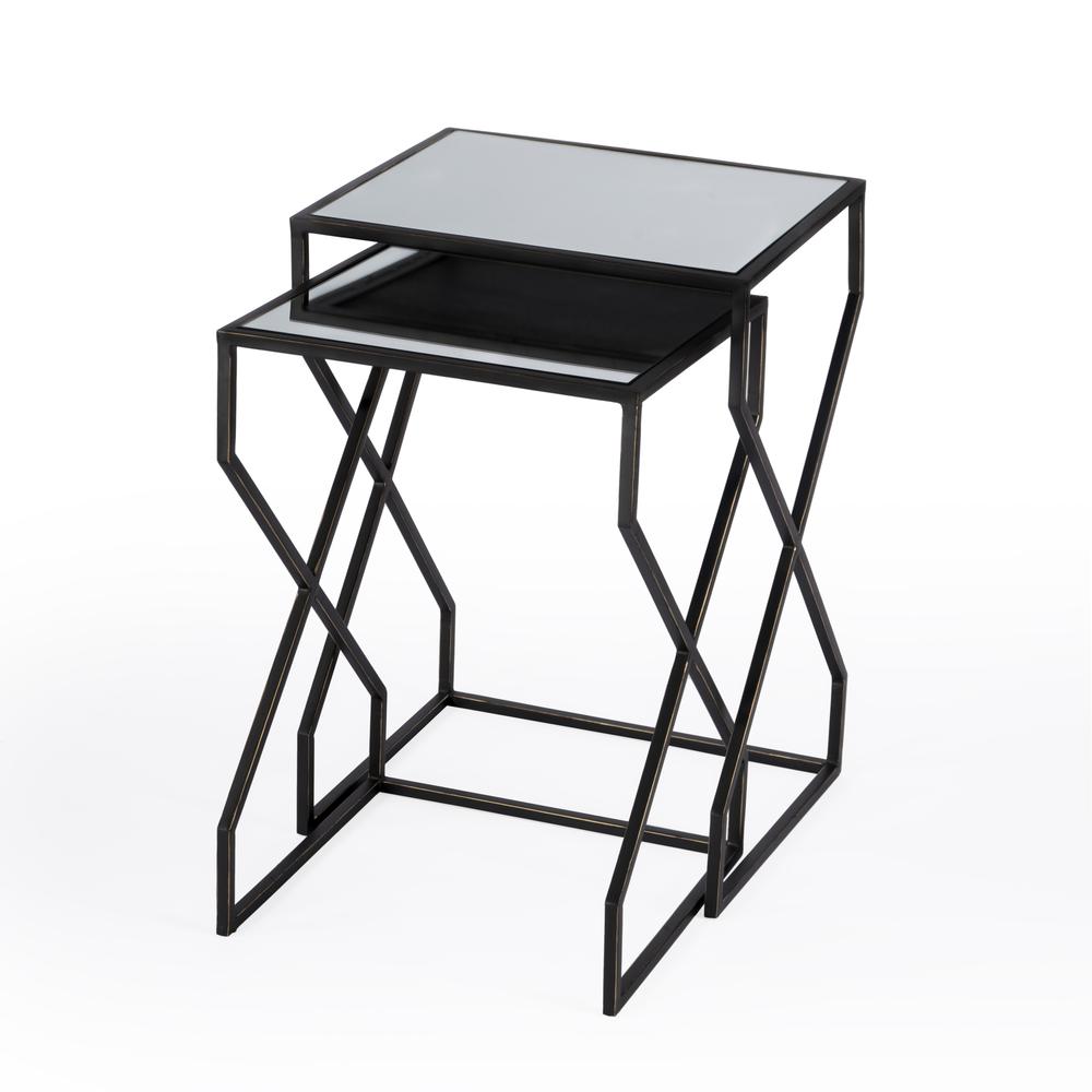 Butler Demi Modern Mirrored Nesting Tables. The main picture.