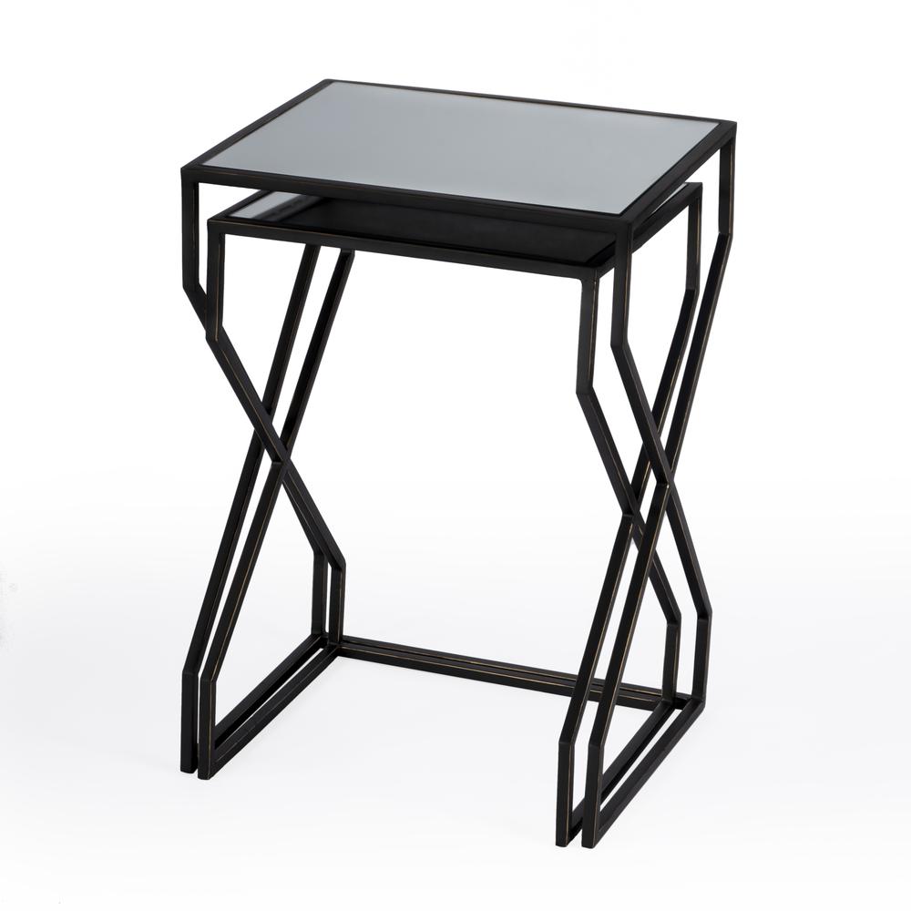 Butler Demi Modern Mirrored Nesting Tables. Picture 2