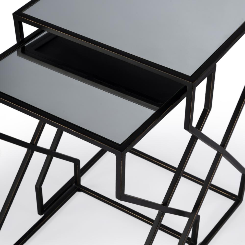 Butler Demi Modern Mirrored Nesting Tables. Picture 6