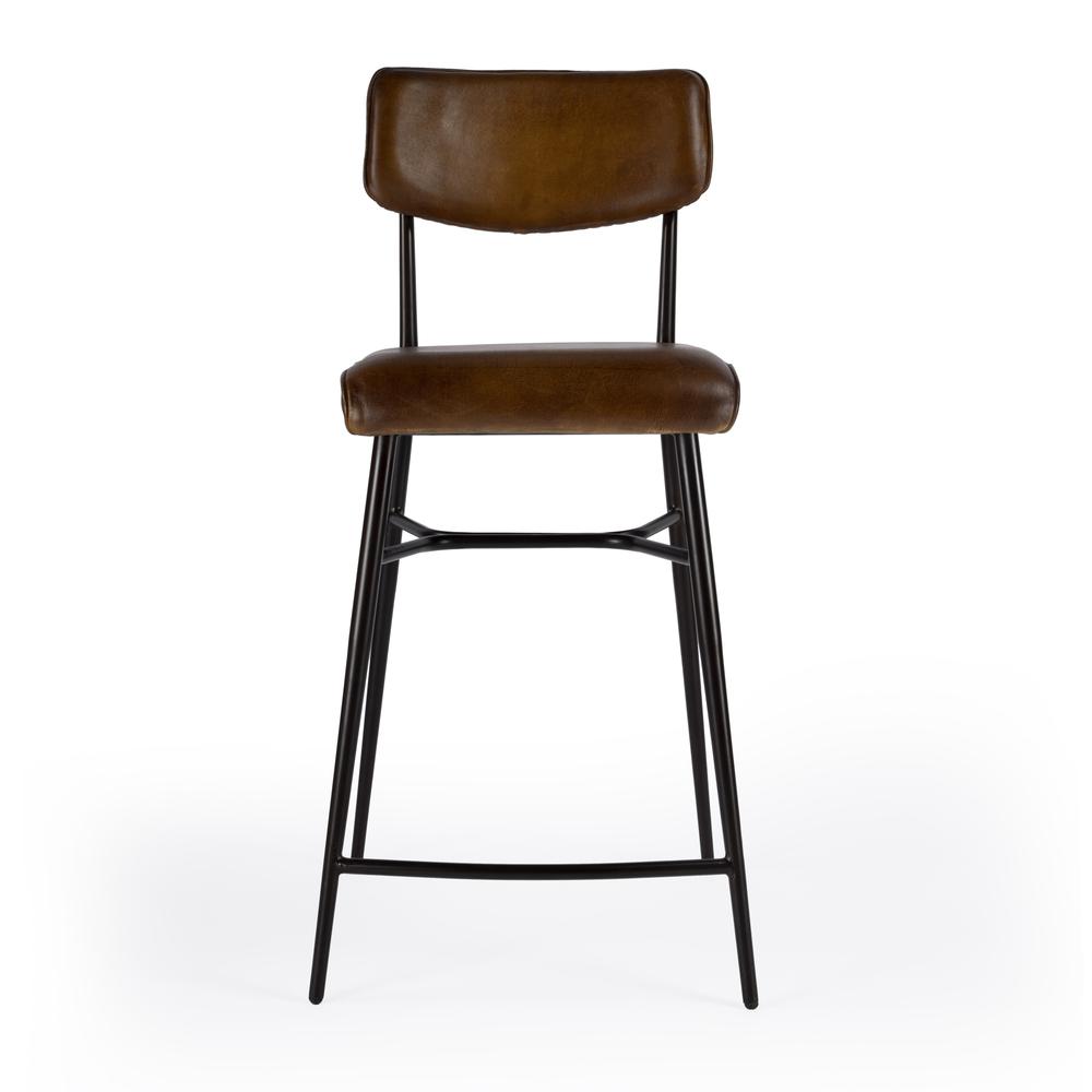 Butler Odessa 26" Square Leather Counter Stool. Picture 4