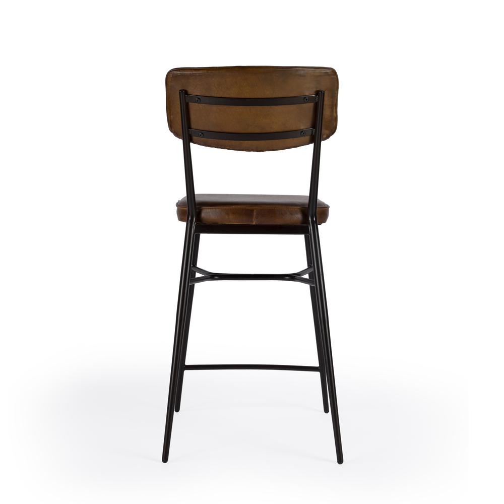 Butler Odessa 26" Square Leather Counter Stool. Picture 6