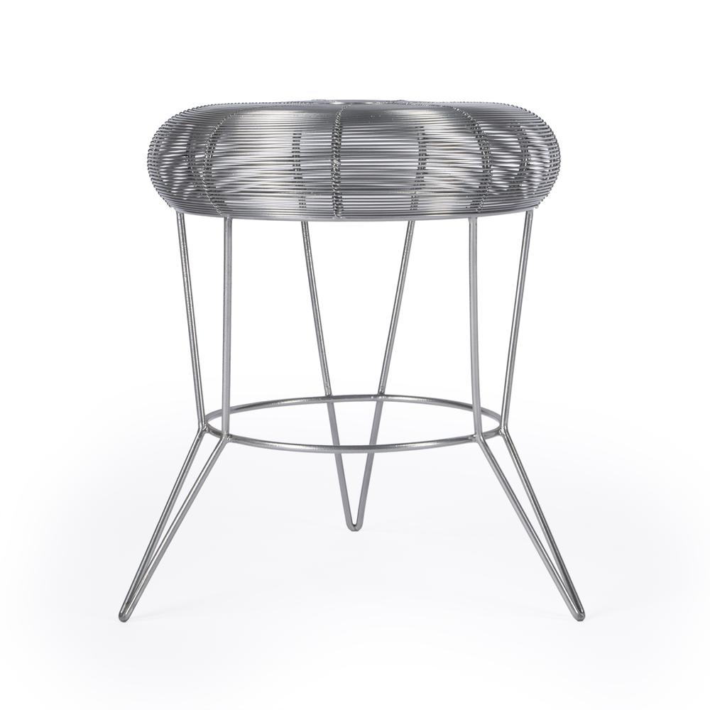 Company Allen Decorative Wire Side Table, Silver. Picture 2