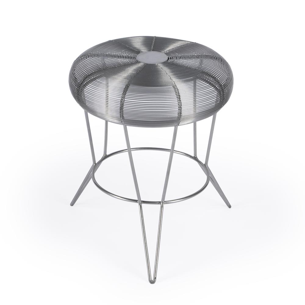 Company Allen Decorative Wire Side Table, Silver. Picture 3